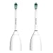 Brushmo e-Series Total Clean Replacement Toothbrush Heads, Compatible with Philips Sonicare Screw-on Electric Toothbrush Handles, 6 Compact Heads, Medium Firm Dupont Bristles, BM716, White