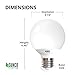 Sunco 10 Pack G25 LED Light Bulbs, Vanity Globe Bathroom Light Bulb, 450 LM, 6000K Daylight Deluxe, 6W (40W Equivalent), Dimmable Mirror Vanity Decorative Bulb, E26 Base UL.