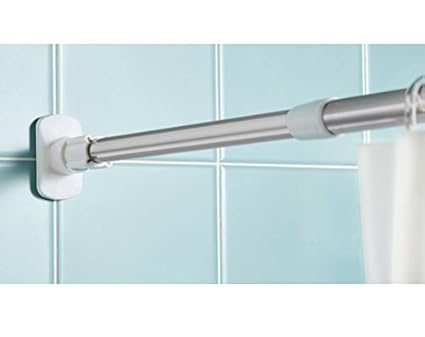 Shower Curtain Rails Non Rust Telescopic Chrome 110 200cm Shower