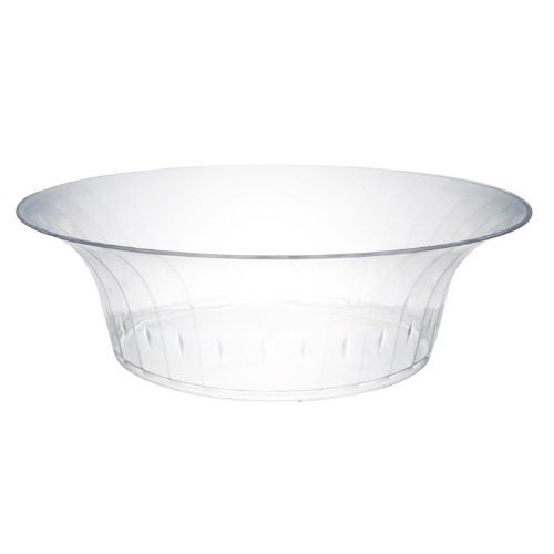 Party Essentials Deluxe/Elegance Quality Plastic 10-Ounce Party/Salad Bowls, Clear, 20 Count