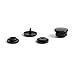 Hapy Shop 200 Set Round Plastic Resin Snaps Black Button Sewing Fastener for Baby Cloth Bib Diapers Size 20 (1/2