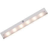 WITGAIN LED Motion Sensor Cabinet Light , Closet Lights , Stick-on Anywhere Portable Wireless 6-led Wireless Cabinet Night/ Stairs/ Step Light Bar with Magnetic Strip (Battery Operated)