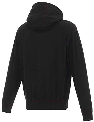 Men's Chevy Corvette C7 Pullover Hoodie Red Hood Lining & Body Stitching (2X, Black - Red) - Thumbnail 2