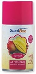ScentBon Air Freshener Refill Metered Aerosol Can, Cinnamon, Fresh Linen, Green Apple, Mango, Ocean, Vanilla, Pack of 1 (1, Maroon - Mango Scent)