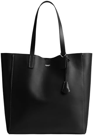 Amazon.com: COACH Pebbled Turnlock Chain Tote 27 Li/Black One Size