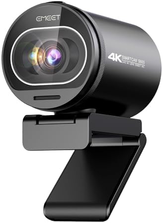 EMEET S600 4K Webcam for Streaming - Sony 1/2.5'' Sensor, PDAF Autofocus, 1080P@60FPS, 2 Noise Reduction Mics, Built-in Privacy Cover, 73° FOV, Streaming Camera for Live Commerce/Gaming/Beauty
