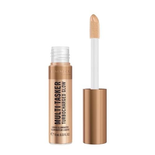 Multi Tasker Turbocharged Glow, highlighter visage liquide, pigments nacrés réflecteurs de lumière, Éclat radieux et lumineux, Vitamines C et E, Formule vegan, hydratant, 006 It's Giving Glow
