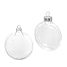 youseexmas Clear Glass Disc Ornament Flat Ball 80 mm(3.15-Inch) Pack of 6