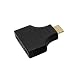 Adaper, Iusun 1080P HDMI Port Male to 2 Female 1 In 2 Out Splitter Adapter Converter (Black) primary