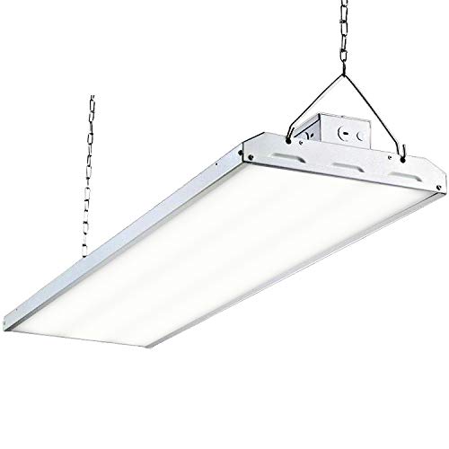 Hykolity LED High Bay Shop Light, 4FT 325W 135LM/W Linear LED Industrial Workshop Light, Warehouse Aisle Area Light 43875lm, 5000K, 4 Lamp Fluorescent Equivalent, 1-10V Dim, UL, DLC Premium Complied