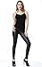 Everbellus Sexy Black Faux Leather Leggings for Women Fashion Pants Black X-Large