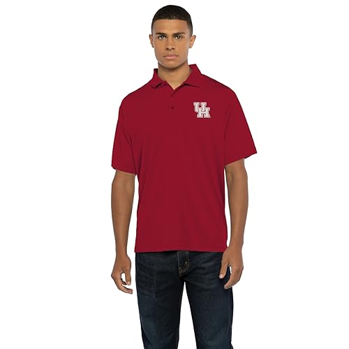 Vantage Apparel Men's Collegiate Polyester Mesh Team Icon Polo, Houston Cougars…