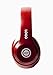iJoy Matte Rechargeable Wireless Bluetooth Foldable Over Ear Headphones with Mic (RED)