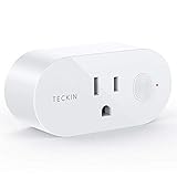 Smart Plug Wifi Outlet Compatible With Alexa, Echo, Google Home and IFTTT, Teckin Mini Smart Socket with Energy Monitoring and Timer Function, No Hub Required, 16A