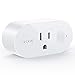 Smart Plug Wifi Outlet Compatible With Alexa, Google Home and IFTTT, Teckin Mini Smart Socket with Energy Monitoring and Timer Function, No Hub Required, 16A