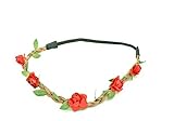 Shop4(TM) Lady's Silk Floral Elastic Headpieces , Headband-Red Rose