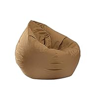 Inwinner Waterproof Removable Slip Bean Bag Chair Large Storage Bean Bag Lounger Sack Oxford Chair Cover for Kids,Teens and Adults (Khaki)