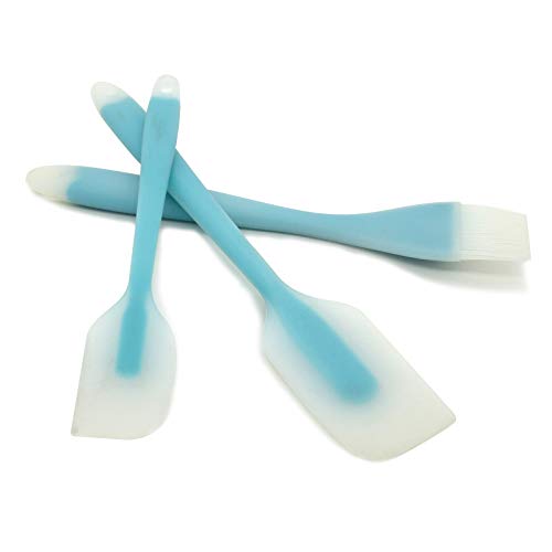 HeatResistant Silicone Spatula Set Including Two sizes of Spatulas