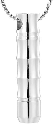 Cylinder Tube Container Cremation Jewelry Ashes Pendant Stainless Steel Keepsake Memorial Urn Necklace Women Men