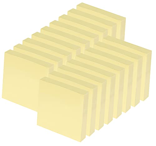 Agoer Sticky Notes 3 x 3 in,24 Sticky Note Pads,76 x 76 mm Super Sticking Memo Pads Its,Yellow Notes with Strong Adhesion Easy to Post for Home School Office,Note Taking,to Do Lists & Reminders