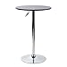 Pearington Artis Adjustable Round Bar and Pub Table Set with Chrome Base,