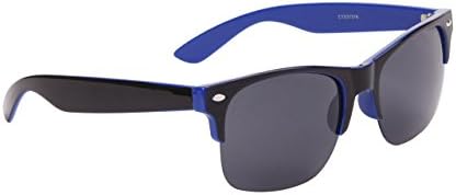 AnL Vision Semi Rimless Fashion Sunglasses For Men Women Teens (Blue, Black)