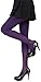 CozyWow Women's 80D Soft Solid Color Semi Opaque Footed Tights High Waist Womens Tights Purple