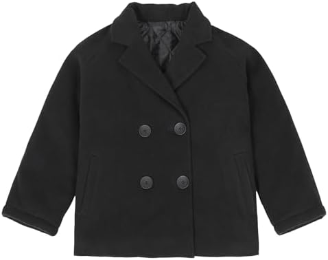 Amazon.com: amropi Boy's Pea Coat Faux Wool Double Breasted Trench