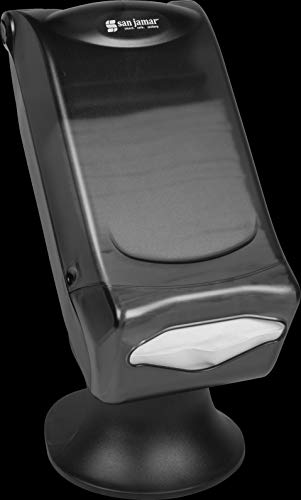 San Jamar - H5005STBK H5005S Venue Fullfold Control Napkin Dispenser with Stand, 500 Capacity, 8" Width x 17-1/2" Height x 13" Depth, Black Pearl