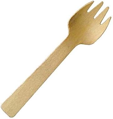Perfect Stix Spork 100-100 Disposable Wooden Spork, 4" (Pack of 100)