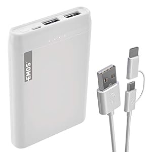 ALPHA powerbank | externe accu | oplader |, 10000 mAh Slim, zwart