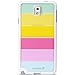 Fosmon HYBO-FENDER Series Hybrid TPU + PC Case Cover for Samsung Galaxy Note 3 / Note III (White / Rainbow)