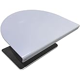 Steel Monitor Mount Reinforcement Plate，Monitor Arm Reinforcement Plate for Fragile Tabletop, Monitor Mount Reinforcement Plate Fits Most Monitor Stand C Clamp Installation (White-1)