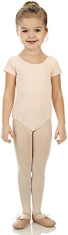 Kids Girls Basic Short Sleeve Leotard (Size 2-14 Years) Multiple Colors