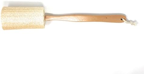 Natural Exfoliating Loofah Luffa Loofa Back Sponge Scrubber Brush with Long Wooden Handle Stick Holder Body Shower Bath Spa