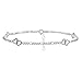Sterling Silver Figaro Chain with Double Heart Anklet