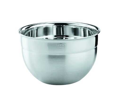 ROESLE High Bowl, Elegant Stainless Steel Bowl for Preparing and Storing Food, 8.5 Litres, Dishwasher-Safe, 28 cm, Silver-Coloured