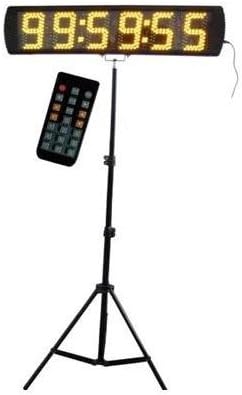 Godrelish Yellow Color Portable 5 Inch LED Race Timing Running Event Clock with Tripod