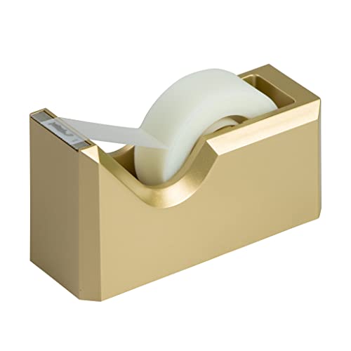 JAM PAPER Colourful Desktop Tape Dispensers - Gold - Sold Individually