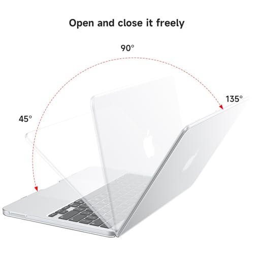 eleger Case Compatible with MacBook Neo 13 Inch A18 Pro A3404, 2026 Released, Protective Case for Mac Book Neo 13 Inch, Transparent Crystal