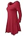 BELAROI Plus Size Tops for Women Fall Tunic Tops to Wear with Leggings 3/4 Sleeve Casual Swing Loose T Shirts Blouse(2X, Wine Red)