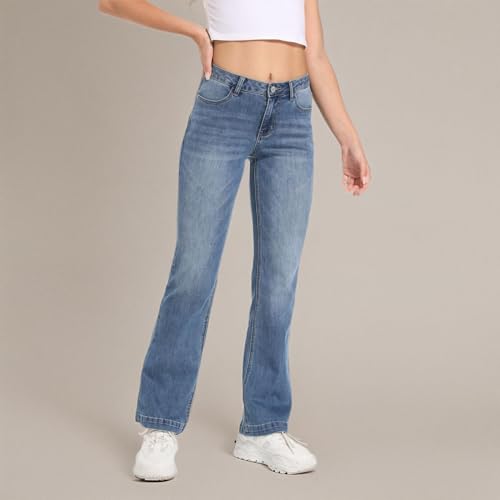 REFULONER WOMEN’S FLARE JEANS HIGH WAISTED JEANS FOR WOMEN STRETCH DENIM PANTS COMFY CLASSIC PANTS BOOTCUT JEANS