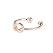 WeiVan Love Knot Ring Rose Gold Plated Copper Cuff Ring Bridesmaid Friendship Promise Ring