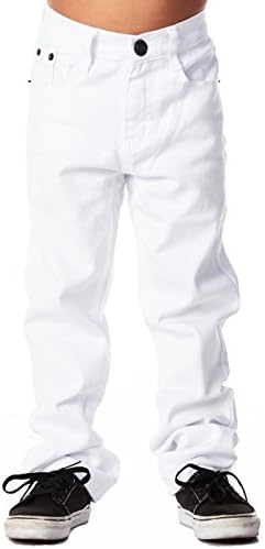 Boys Childrens Little Crazy Good Excellent Condition Fashion Skinny Jeans Jean (12, white)