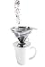Oishii Pour Over Coffee Dripper and Reusable Brewer - Stainless Steel Filter with Unique Spiral Base