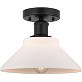 Innovations Lighting Orwell - 1 Light Semi-Flush Mount in Industrial Style-7.75 Inches Tall and 8.38 Inches Wide-Matte Black 