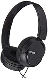 Sony MDR-ZX110AP Extra Bass Smartphone On-Ear Headphones Headset with Mic (Black)