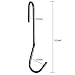 ESFUN 12 Pack Heavy Duty S Hooks, Black Pot Rack Holder Hanger Hooks Wire Shelf Hooks for Hanging Kitchen Utensils, Pots, Pans, Clothes, Towels, Plants with 90 Degree Twist Angled