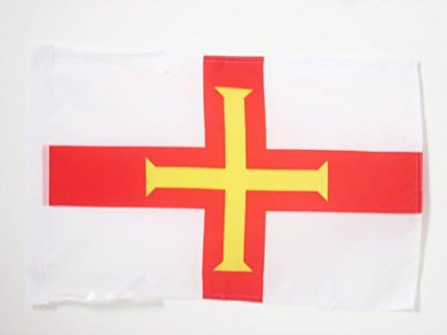 AZ FLAG, Guernsey Flag, 18'' x 12'', 100% Polyester British Small Banner with Two Cords, Fade Resistant, Vivid Colors