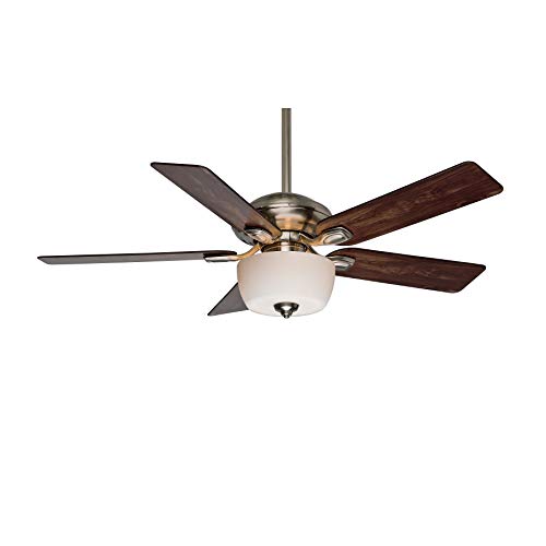 Casablanca Fan 52 inch Contemporary Brushed Nickel Indoor Ceiling fan w/Cased White Glass Light Kit (Certified Refurbished) - Thumbnail 5